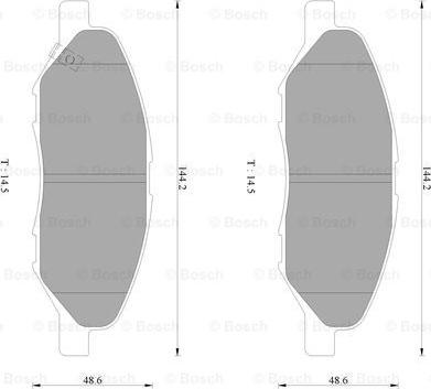 BOSCH 0 986 AB2 777 - Kit de plaquettes de frein, frein à disque cwaw.fr