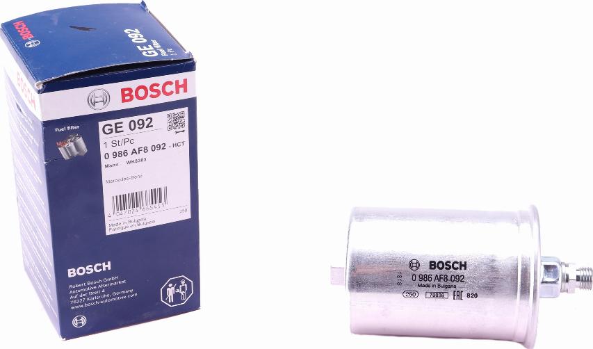 BOSCH 0 986 AF8 092 - Filtre à carburant cwaw.fr