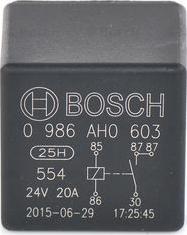 BOSCH 0 986 AH0 603 - Relais, courant de travail cwaw.fr