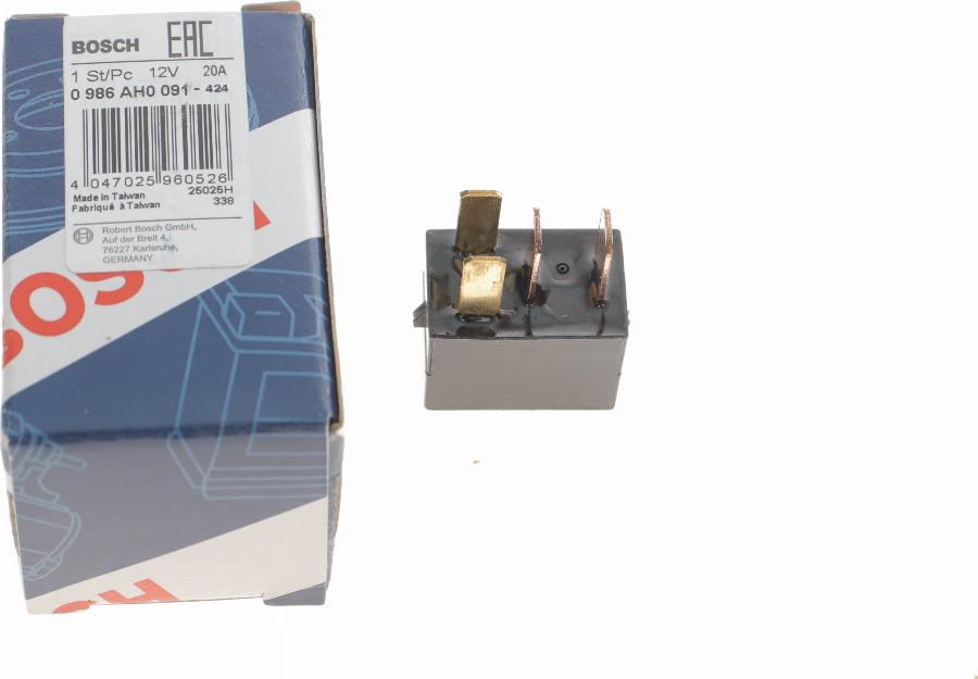 BOSCH 0 986 AH0 091 - Relais, klaxon / avertisseur sonore cwaw.fr