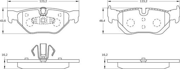 BOSCH 0 986 BB0 993 - Kit de plaquettes de frein, frein à disque cwaw.fr