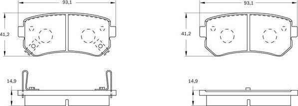 BOSCH 0 986 BB0 906 - Kit de plaquettes de frein, frein à disque cwaw.fr