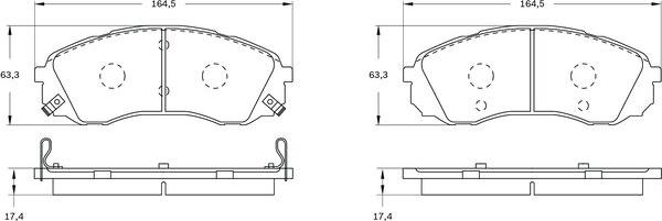 BOSCH 0 986 BB0 925 - Kit de plaquettes de frein, frein à disque cwaw.fr