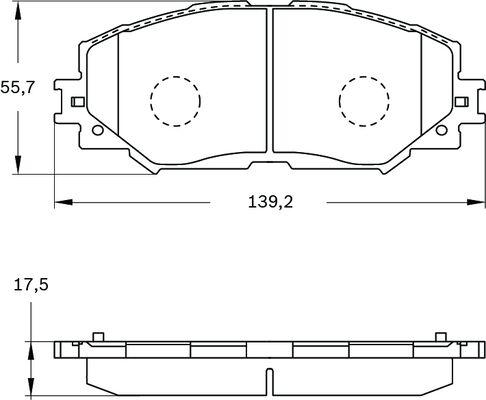 BOSCH 0 986 BB0 403 - Kit de plaquettes de frein, frein à disque cwaw.fr