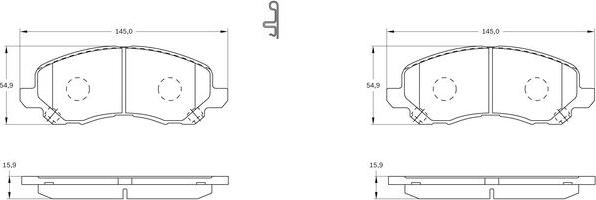 BOSCH 0 986 BB0 590 - Kit de plaquettes de frein, frein à disque cwaw.fr