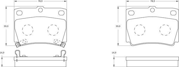 BOSCH 0 986 BB0 583 - Kit de plaquettes de frein, frein à disque cwaw.fr