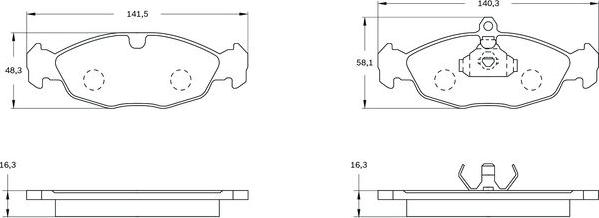 BOSCH 0 986 BB0 537 - Kit de plaquettes de frein, frein à disque cwaw.fr