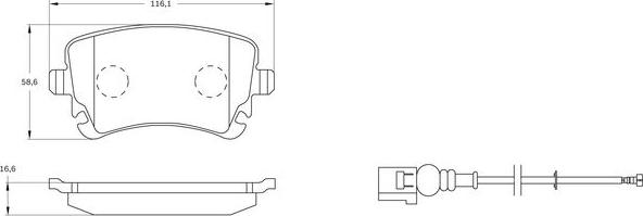 BOSCH 0 986 BB0 576 - Kit de plaquettes de frein, frein à disque cwaw.fr