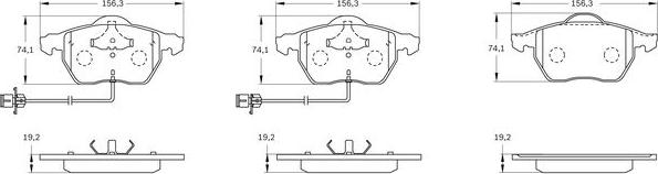 BOSCH 0 986 BB0 094 - Kit de plaquettes de frein, frein à disque cwaw.fr