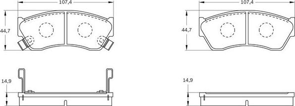 BOSCH 0 986 BB0 090 - Kit de plaquettes de frein, frein à disque cwaw.fr