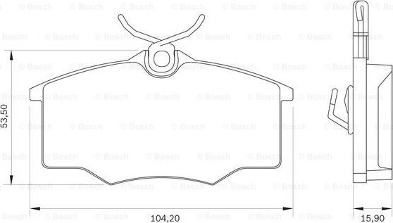 BOSCH 0 986 BB0 046 - Kit de plaquettes de frein, frein à disque cwaw.fr