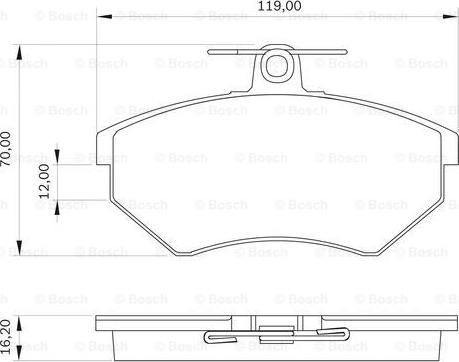 BOSCH 0 986 BB0 058 - Kit de plaquettes de frein, frein à disque cwaw.fr