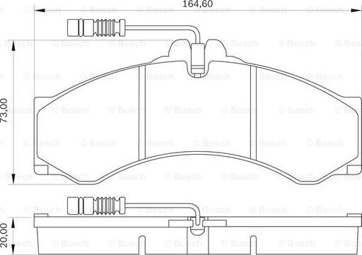 BOSCH 0 986 BB0 061 - Kit de plaquettes de frein, frein à disque cwaw.fr