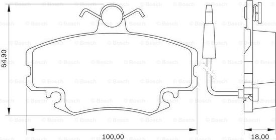 BOSCH 0 986 BB0 082 - Kit de plaquettes de frein, frein à disque cwaw.fr