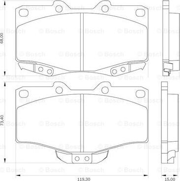 BOSCH 0 986 BB0 070 - Kit de plaquettes de frein, frein à disque cwaw.fr