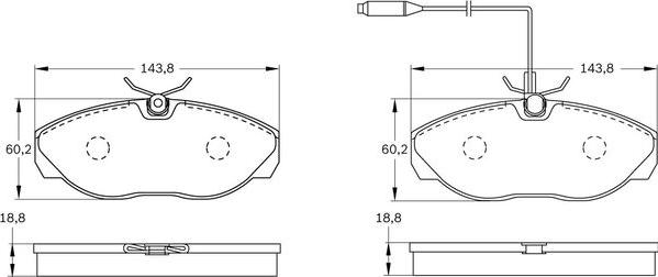 BOSCH 0 986 BB0 145 - Kit de plaquettes de frein, frein à disque cwaw.fr