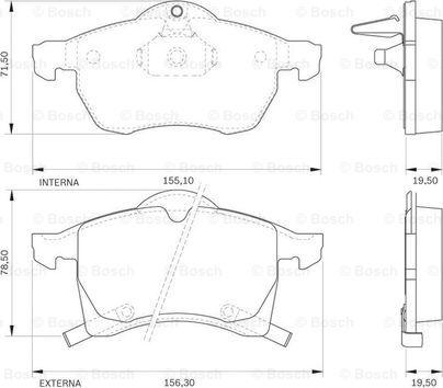 BOSCH 0 986 BB0 138 - Kit de plaquettes de frein, frein à disque cwaw.fr