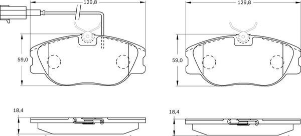 BOSCH 0 986 BB0 171 - Kit de plaquettes de frein, frein à disque cwaw.fr