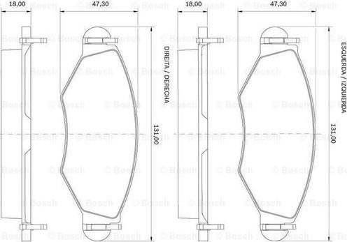 BOSCH 0 986 BB0 305 - Kit de plaquettes de frein, frein à disque cwaw.fr