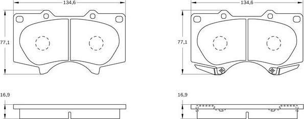 BOSCH 0 986 BB0 327 - Kit de plaquettes de frein, frein à disque cwaw.fr