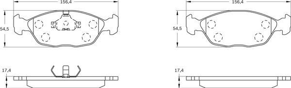 BOSCH 0 986 BB0 268 - Kit de plaquettes de frein, frein à disque cwaw.fr