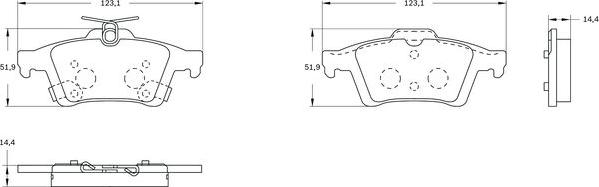 BOSCH 0 986 BB0 768 - Kit de plaquettes de frein, frein à disque cwaw.fr