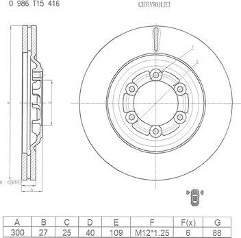 BOSCH 0 986 T15 416 - Disque de frein cwaw.fr