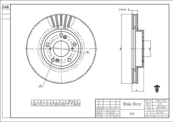 BOSCH 0 986 T15 138 - Disque de frein cwaw.fr