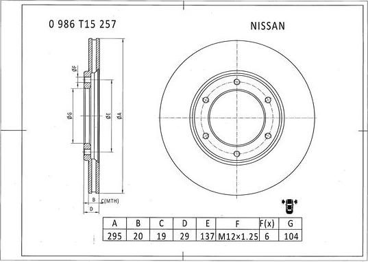 BOSCH 0 986 T15 257 - Disque de frein cwaw.fr