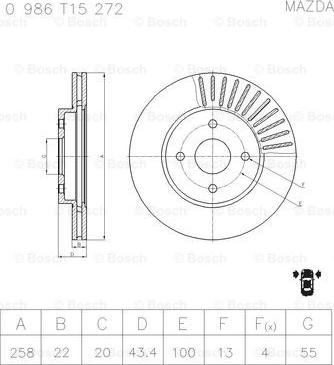 BOSCH 0 986 T15 272 - Disque de frein cwaw.fr