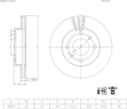 BOSCH 0 986 T16 964 - Disque de frein cwaw.fr