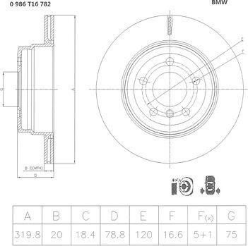 BOSCH 0 986 T16 782 - Disque de frein cwaw.fr