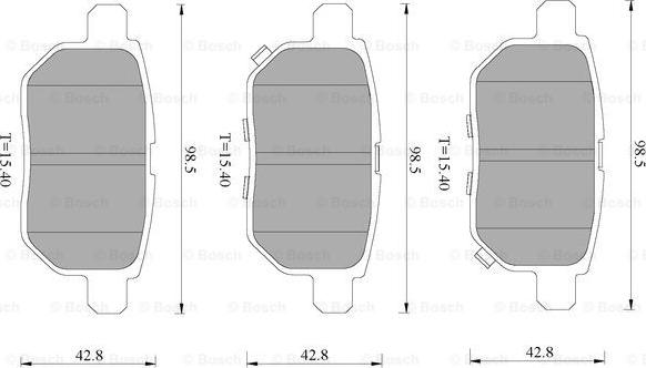 BOSCH 0 986 T11 165 - Kit de plaquettes de frein, frein à disque cwaw.fr