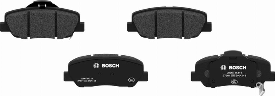 BOSCH 0 986 T11 314 - Kit de plaquettes de frein, frein à disque cwaw.fr