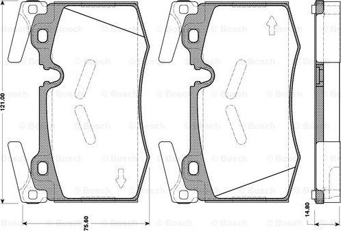 BOSCH 0 986 TB3 090 - Kit de plaquettes de frein, frein à disque cwaw.fr