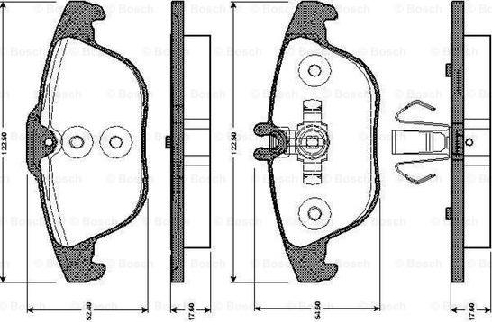 BOSCH 0 986 TB3 049 - Kit de plaquettes de frein, frein à disque cwaw.fr