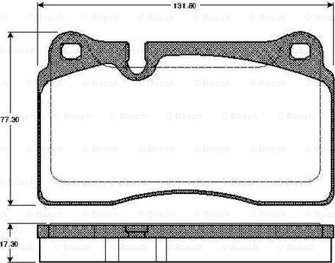 BOSCH 0 986 TB3 046 - Kit de plaquettes de frein, frein à disque cwaw.fr