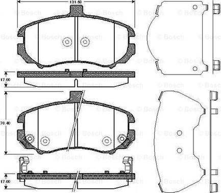 BOSCH 0 986 TB3 040 - Kit de plaquettes de frein, frein à disque cwaw.fr