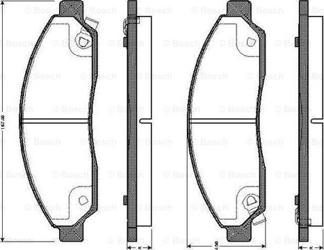 BOSCH 0 986 TB3 042 - Kit de plaquettes de frein, frein à disque cwaw.fr