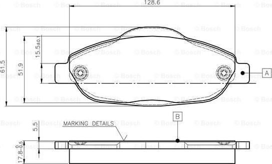 BOSCH 0 986 TB3 059 - Kit de plaquettes de frein, frein à disque cwaw.fr