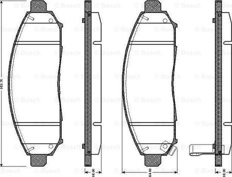 BOSCH 0 986 TB3 054 - Kit de plaquettes de frein, frein à disque cwaw.fr