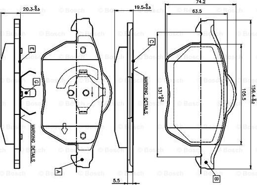 BOSCH 0 986 TB3 068 - Kit de plaquettes de frein, frein à disque cwaw.fr