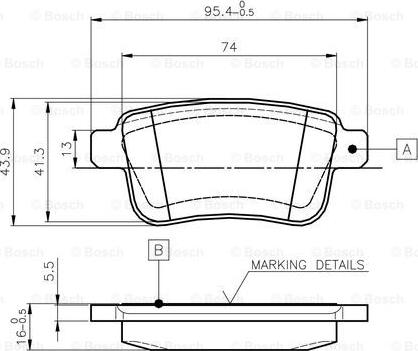 BOSCH 0 986 TB3 063 - Kit de plaquettes de frein, frein à disque cwaw.fr