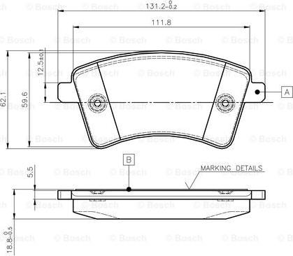 BOSCH 0 986 TB3 062 - Kit de plaquettes de frein, frein à disque cwaw.fr