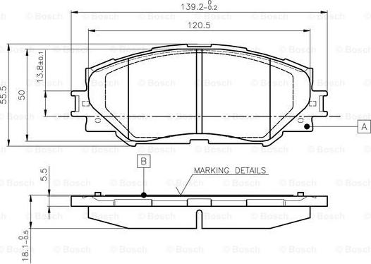 BOSCH 0 986 TB3 082 - Kit de plaquettes de frein, frein à disque cwaw.fr