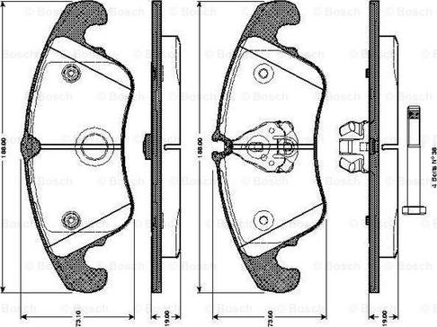 BOSCH 0 986 TB3 032 - Kit de plaquettes de frein, frein à disque cwaw.fr