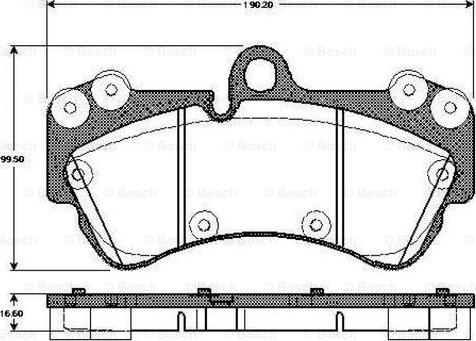 BOSCH 0 986 TB3 074 - Kit de plaquettes de frein, frein à disque cwaw.fr