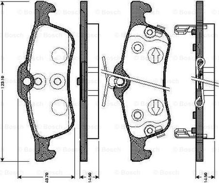 BOSCH 0 986 TB3 073 - Kit de plaquettes de frein, frein à disque cwaw.fr