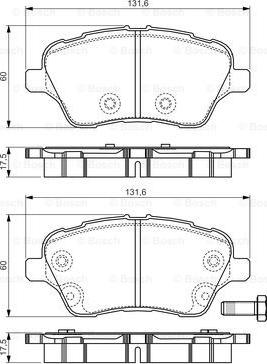 BOSCH 0 986 TB3 199 - Kit de plaquettes de frein, frein à disque cwaw.fr