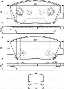 BOSCH 0 986 TB3 198 - Kit de plaquettes de frein, frein à disque cwaw.fr